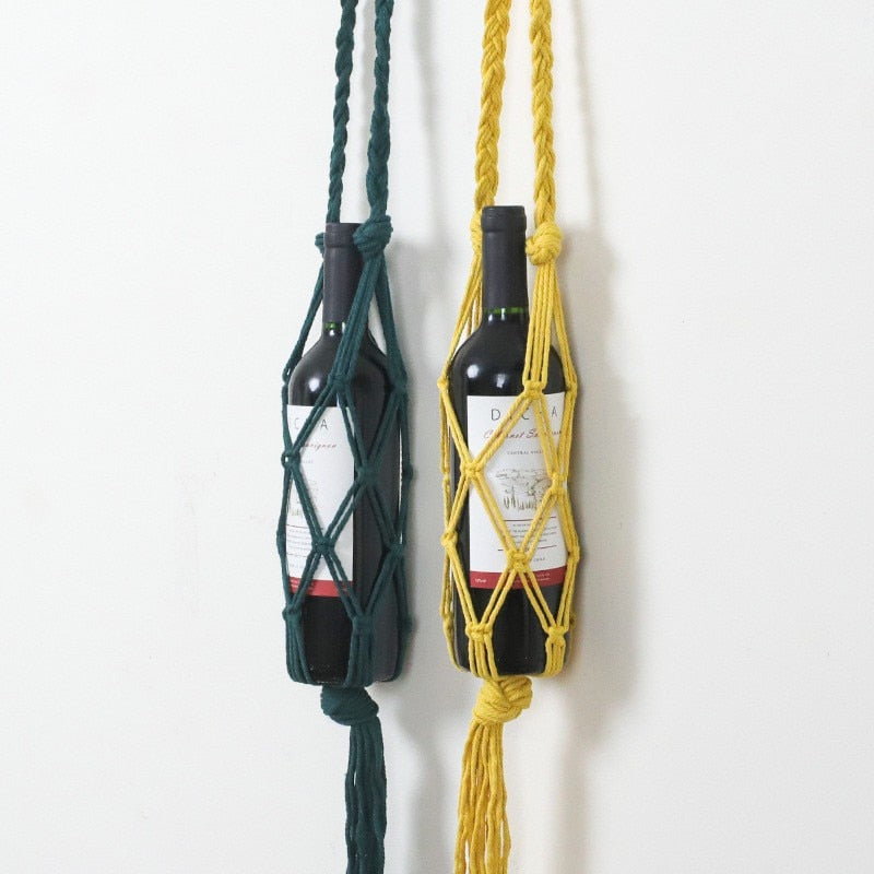 Knotted Macrame Wine Holder Wine Storage The Little Cork